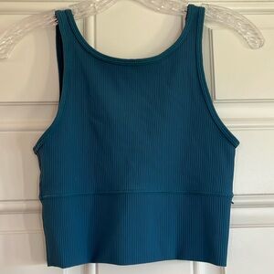 Lululemon Power Pivot Rib Tank / Crop Top Capture Blue Size 4